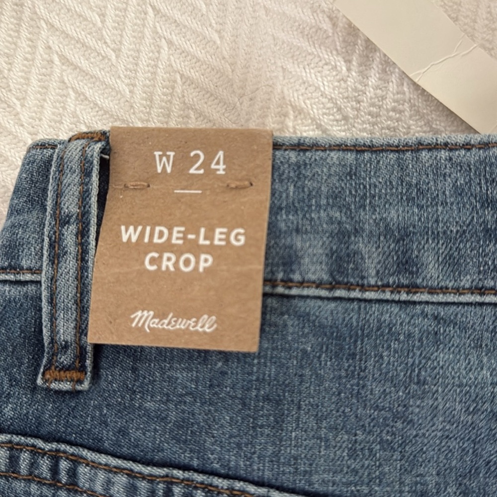 NWT Madewell Wide Leg Crop Sailor Jeans - Picture 4 of 6